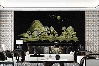 景德镇森佰汇航空纤维墙咔（湖光山色）