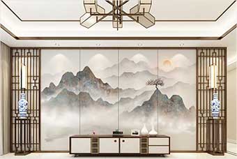 景德镇森佰汇航空纤维（山水画系列）