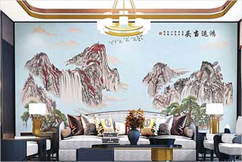 景德镇森佰汇航空纤维墙咔（鸿运当头）